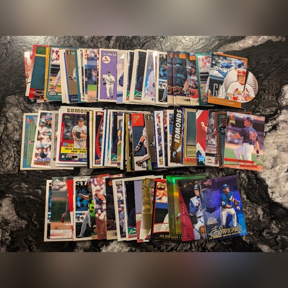 HUGE 120 Jim Edmonds Baseball Card Collection Lot Rookie RC Angels Cardinals - Picture 1 of 4